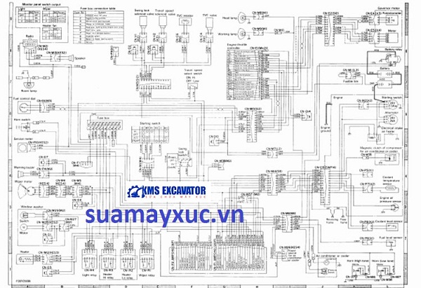 hệ thống điện máy xúc PC400-5